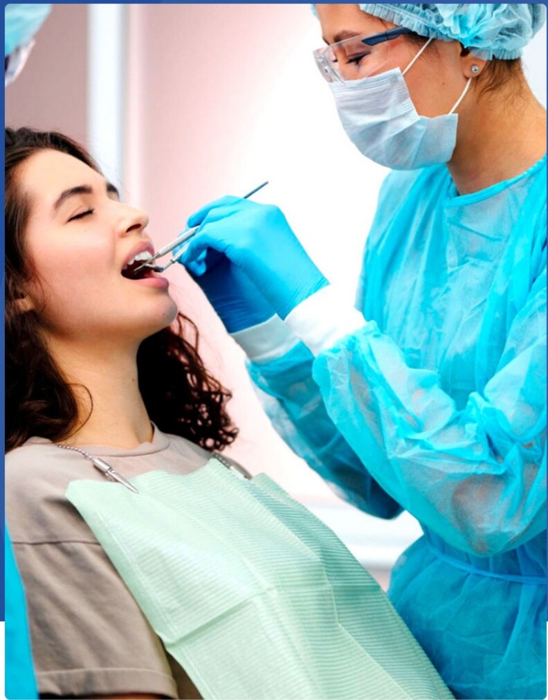 Dentist at work
